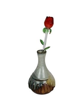 Pottery bud vase